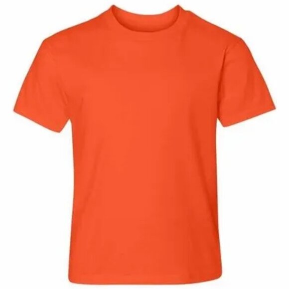 Hanes Perfect-T Youth T-Shirt Orange NWOT Various Sizes - Picture 1 of 2